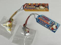 ハローキティ　根付け　大阪限定 大阪名物たこ焼き・通天閣 バージョンの2種セットのサムネイル