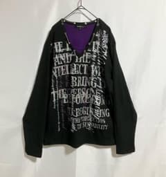 key 様専用【y2k 00' 英字プリント/ロンTシャツ】チェーン付/グランジ