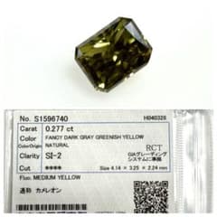 0.277ct F.DK.G.G-ish.YELLOW,SI2 カメレオンダイヤのサムネイル
