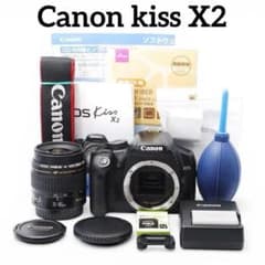 Canon Kiss X2 手振れ補正 軽量 すぐ使える 初心者入門セット - メルカリ
