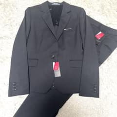 未使用タグ付】洗えるキレイスーツ グレーピンドット セット 大きい