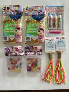 シャボン玉、宝石ビーズ、カラーチカバルーン、ヘアゴムのサムネイル