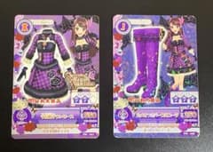 アイカツ カード 千鳥格子 レースデザインデニム 5枚セットのサムネイル