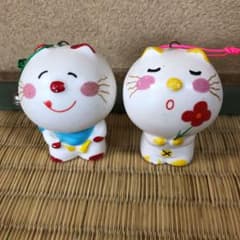 水森亜土　猫　二体セットのサムネイル