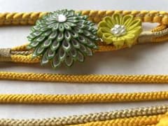 帯締め・振袖・成人式・手組み紐・絹・つまみ細工・新品・中国製・送料込みのサムネイル