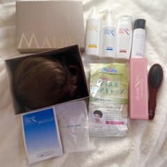 新品未使用】MALIBU ブラウン ショートカールウィッグ 医療用 人毛混合