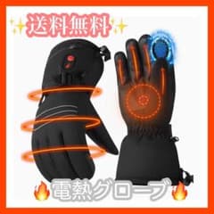 【新品】電熱グローブ　Mサイズ　バイク用　3段階温度調節 45-65℃発熱のサムネイル