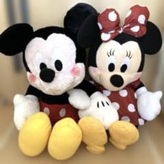 【2種セット】ミッキー＆ミニーマウスFukuFukuもこふわジャンボぬいぐるみ
