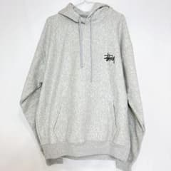 N218○ 新品 タグ付き Stussy スウェットパーカー グレー Lサイズ 