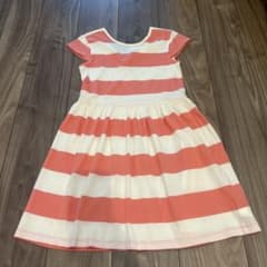 GAP Kids ワンピース 140 ボーダー ピンク 半袖 新品未使用のサムネイル