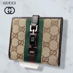 04 美品 GUCCI ジャッキー GG柄 シェリーライン 二つ折り財布 q8 04 美品 GUCCI ジャッキー GG柄 シェリーライン 二つ折り財布 q8