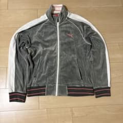 PUMA ベロア トラックジャケット グレー Lのサムネイル