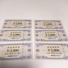 早稲田アカデミー 株主優待券 ¥5,000×6枚のサムネイル