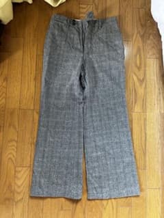 【希少/ヴィンテージ】JUN ウール スラックス ワイドパンツ グレー系のサムネイル