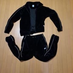 PRO CLUB ベロアジャージセットアップ ブラック M 〈破損、汚れあり