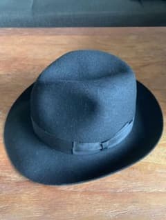 【22日まで、最終値下げ】ボルサリーノ　美品　ハット ブラックのサムネイル
