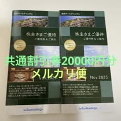 西武 HD 株主優待 冊子 1000株以上用 2冊 2026年5月末迄有効 - メルカリ