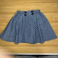 F.O.KIDS エフオーキッズ ドット柄 デニムスカート 100 水玉 女の子のサムネイル