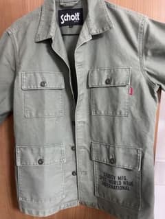 SALE Schott STUSSY M グリーン ミリタリージャケットのサムネイル