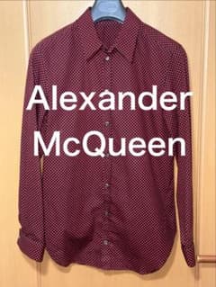 Alexander McQueen ドット柄 ドレスシャツ ダブルカフス Alexander McQueen ドット柄 ドレスシャツ ダブルカフス - メルカリ