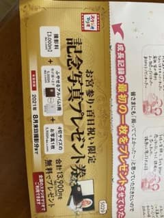 スタジオマリオ 記念写真プレゼント券のサムネイル