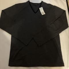 未使用 ARTISAN ダークグレー Vネックニット Mサイズ カシミヤのサムネイル