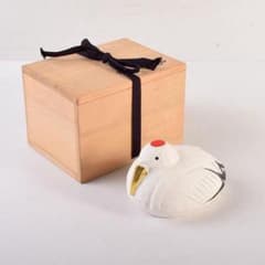 茶道具 豊泉作 奈良一刀彫 木彫彩色 鶴香合 共箱 V 8310 | Mercari