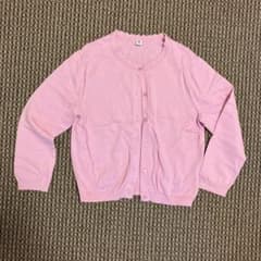 UNIQLO キッズ カーディガン ピンク 120cmのサムネイル