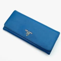 PRADA プラダ サフィアーノ 長財布 二つ折り ブルー 青 フラップのサムネイル
