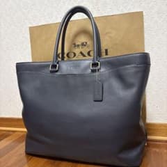 COACH メンズ トートバッグ ネイビー レザーのサムネイル