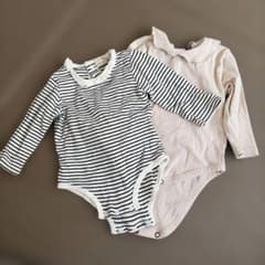 petit main 、PUPPA PUPOボーダー ロンパース 80cmのサムネイル