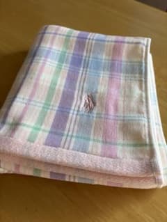Ralph Lauren チェック柄 フェイスタオル　ピンクのサムネイル