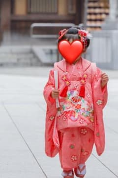 3歳お被布セット　総絞り風のサムネイル