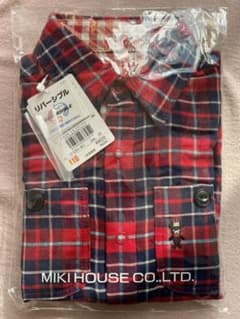 ミキハウス　リバーシブル　シャツ　新品未開封のサムネイル
