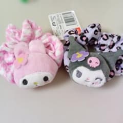 マイメロディ　クロミ　ときめきスクールぴょこきゅん　シュシュ　ヒョウ柄　２個