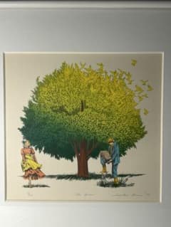 新井苑子 シルクスクリーン THE GREEN1979年 直筆サイン限定150部 新井苑子 シルクスクリーン THE GREEN1979年 直筆サイン限定150部
