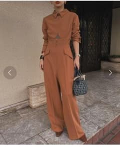 Ameri UND BAL COLLAR FRONT OPEN JUMPSUIT - メルカリ