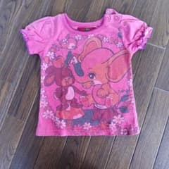 GRAND GROUND Tシャツ ピンク 動物柄 80のサムネイル