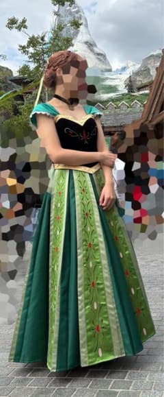 アナ　戴冠式の衣装&ウィッグ　仮装用　大人 Amazon.co.jp: [CIRES-9109] アナ戴冠式 ドレス コスプレ衣装