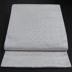 新品 西陣織八寸名古屋帯 切子模様【仕立付き】⑧ 人気の白地 - メルカリ
