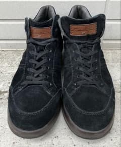 最高級santoni サントーニ スエードスニーカー 黒 7.5 - メルカリ