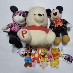 ディズニーキャラクター　ぬいぐるみ　まとめ売り　１０コ