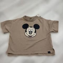 ミッキーマウス プリント Tシャツ ベージュのサムネイル