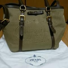 PRADA☆ロゴジャガード☆バッグ☆値下げしました！のサムネイル