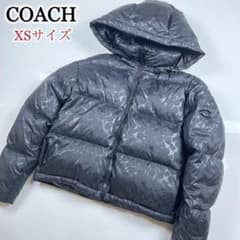 極美品】コーチ ダウンジャケット ブラック シグネチャー 総柄 2way
