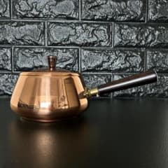 美品✨新光金属❣️銅 片手鍋 COPPER100 HOME WARE 蓋付き 銅鍋