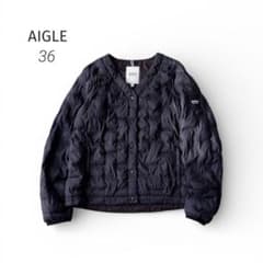 未使用★AIGLE｜撥水 ラ ドゥリ 中綿ジャケット ショートダウン 黒 36 未使用☆AIGLE｜撥水 ラ ドゥリ 中綿ジャケット ショートダウン 黒 36