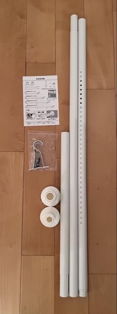 【2025購入美品】KEEVEEK 130~320cm強力突っ張り棒(ホワイト)