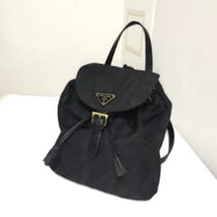 美品☆ プラダ キルティング リュック バックパック ベルト 三角ロゴ 