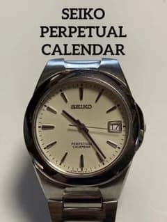 SEIKO PERPETUAL CALENDAR 新品電池　　☆稼動品☆ SEIKO PERPETUAL CALENDAR 腕時計 電池切の為 動作未確認 - メルカリ